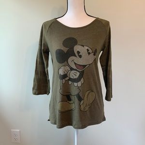 Mickey Mouse t-shirt 3/4 camouflage sleeves